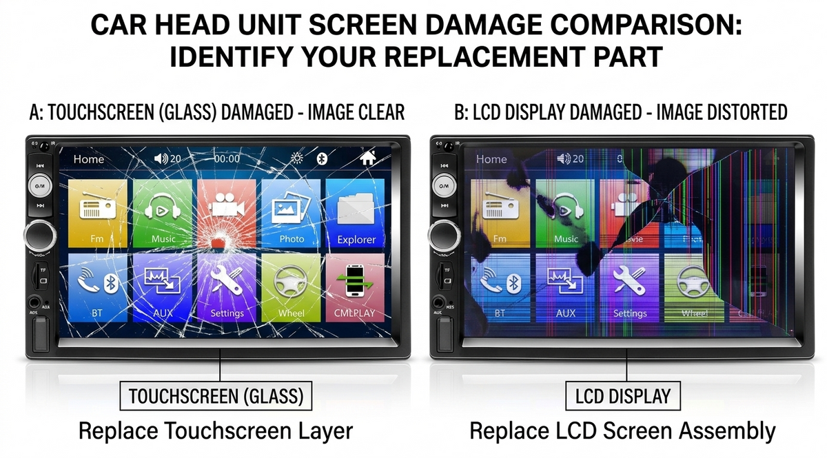 For JENSEN VM9424BT 6.2 Inch Car Stereo Touch Digitizer Replacement