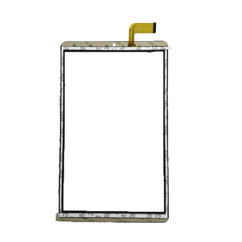 Back view of 10.1" MJK-GG101-2233-FPC touch glass with adhesive tape