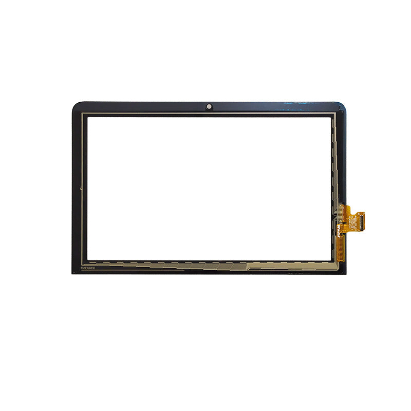 Back view of wj2551-fpc touch screen glass showing adhesive tape