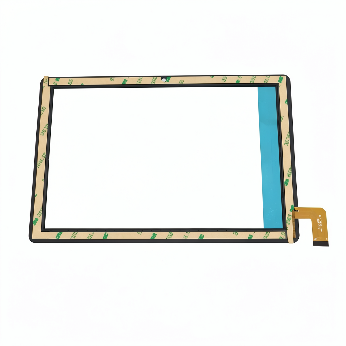 Back view of zt-10232-fpc touch screen glass showing adhesive tape