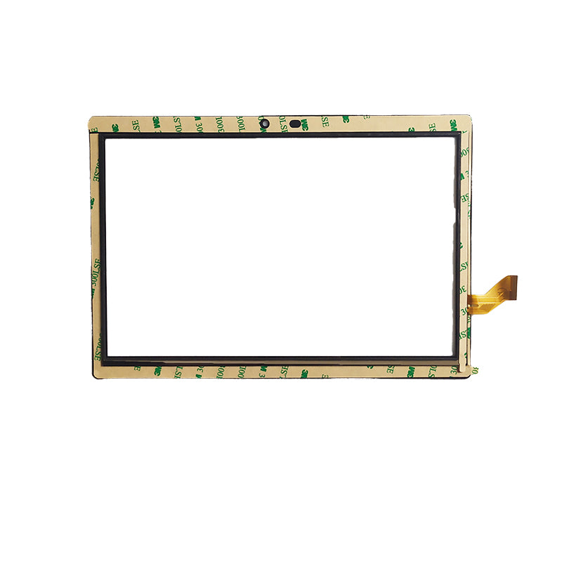 Back view of 10.1 inch touch glass ANGS-CTP-101466 with adhesive tape