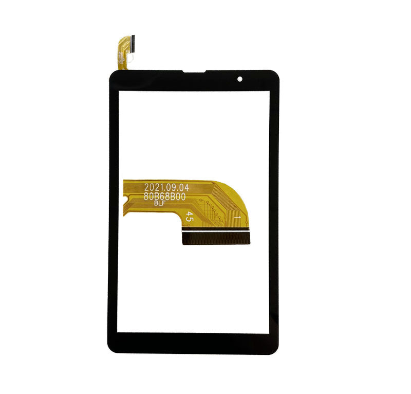 Front view of 8 inch replacement touch screen digitizer glass for 80B68B00 tablet