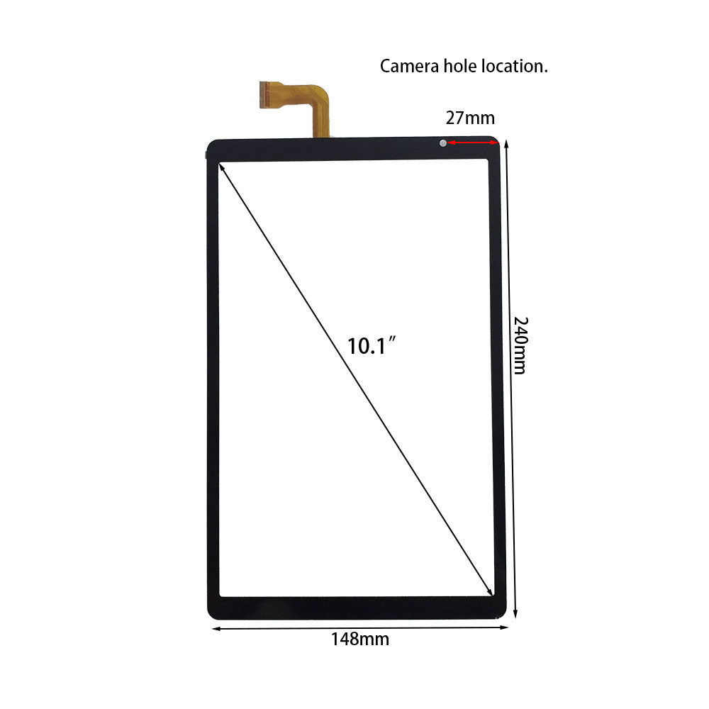 CX616D FPC-V01 10.1 Inch Tablet Touch Screen Digitizer Glass Part
