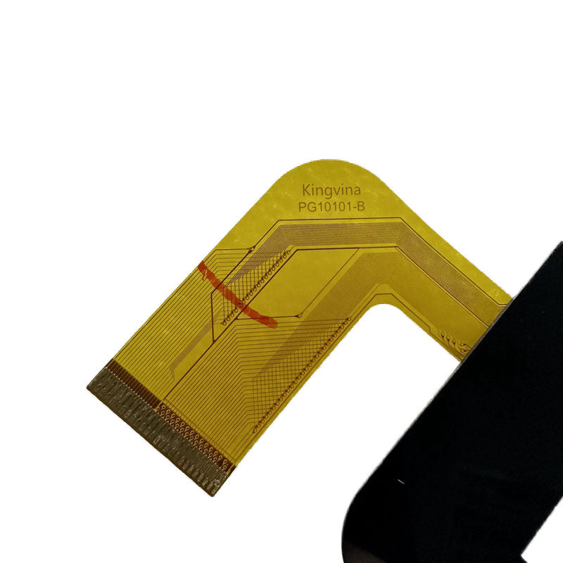 Close-up view of the internal flex cable for Kingvina PG10101-B to verify connector markings and version