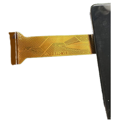 Close-up view of the internal flex cable showing MS1519-FPC V2.0 printed text to verify pin configuration and version