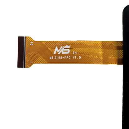 Close-up view of the internal flex cable showing MS2198-FPC V1.0 printed text to verify pin configuration and version.