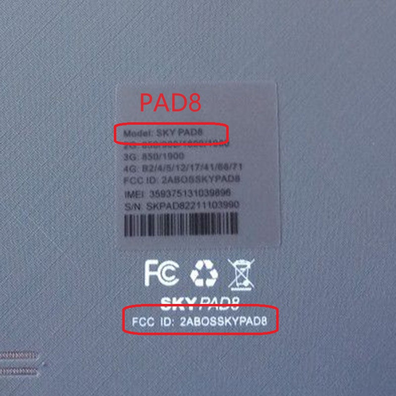 For Sky Devices SKY PAD8 8 Inch LCD Display Screen Replacement