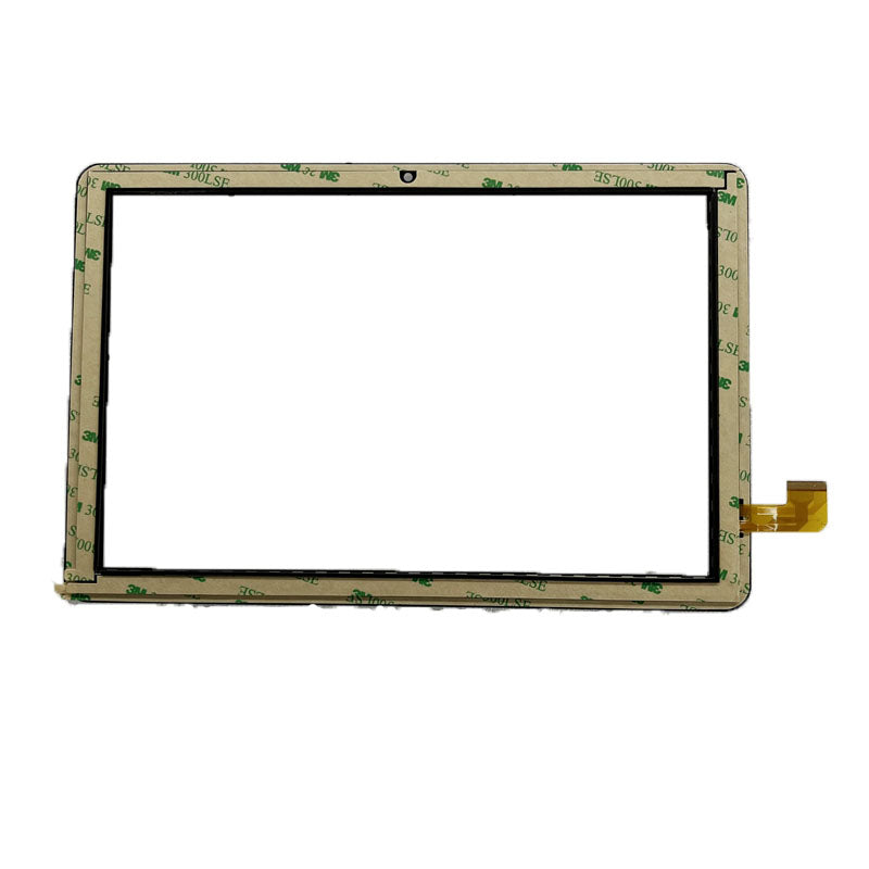 Back view of 10.1" XC-PG1010-510-FPC-A1 touch glass with adhesive tape