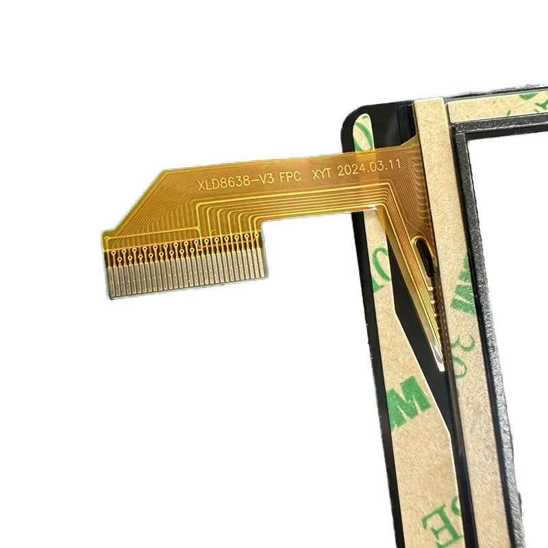 XLD8638-V3 FPC cable markings and ribbon connector detail