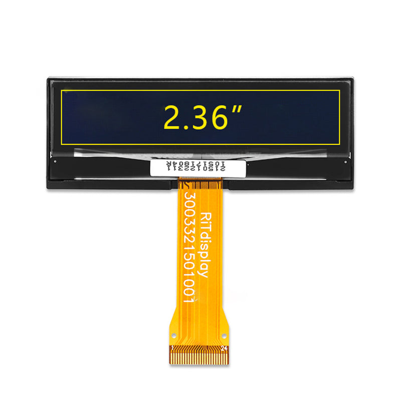 Front view of 2.36" yellow light OLED display screen for ALPINE EZI-DAB