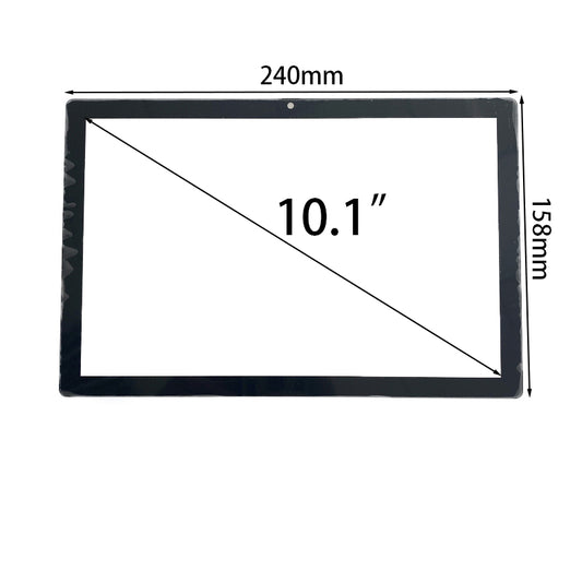 Front view of 10.1 inch replacement touch screen digitizer glass for Contixo K103B tablet
