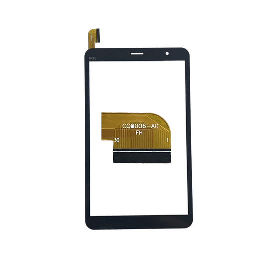 Front view of 8 inch replacement touch screen digitizer glass for CQ8006-A0 tablet