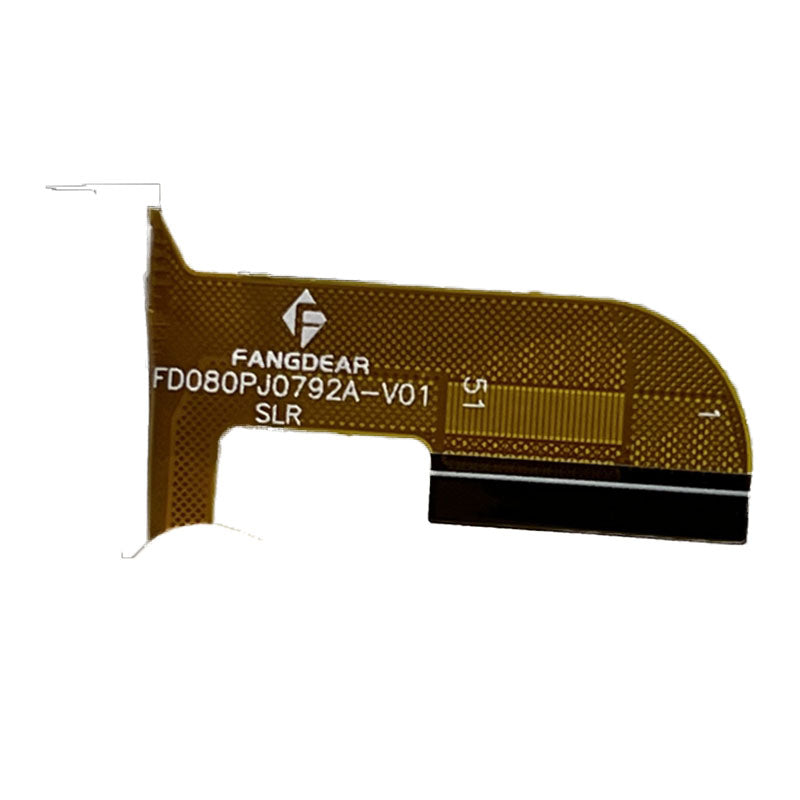 Close-up view of the internal flex cable showing FD080PJ0792A-V01 printed text to verify pin configuration and version