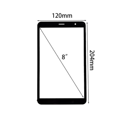 Front view of 8" touch screen digitizer for GO MD USA X23 TAB