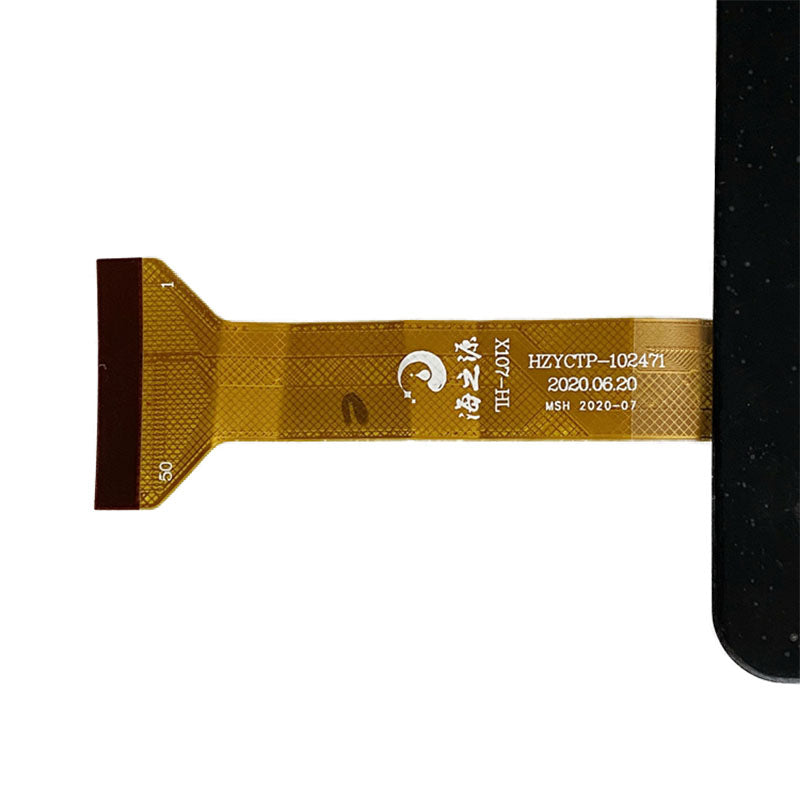 Close-up detail of the flex cable connector for HZYCTP-102471 to check the part number and pin orientation