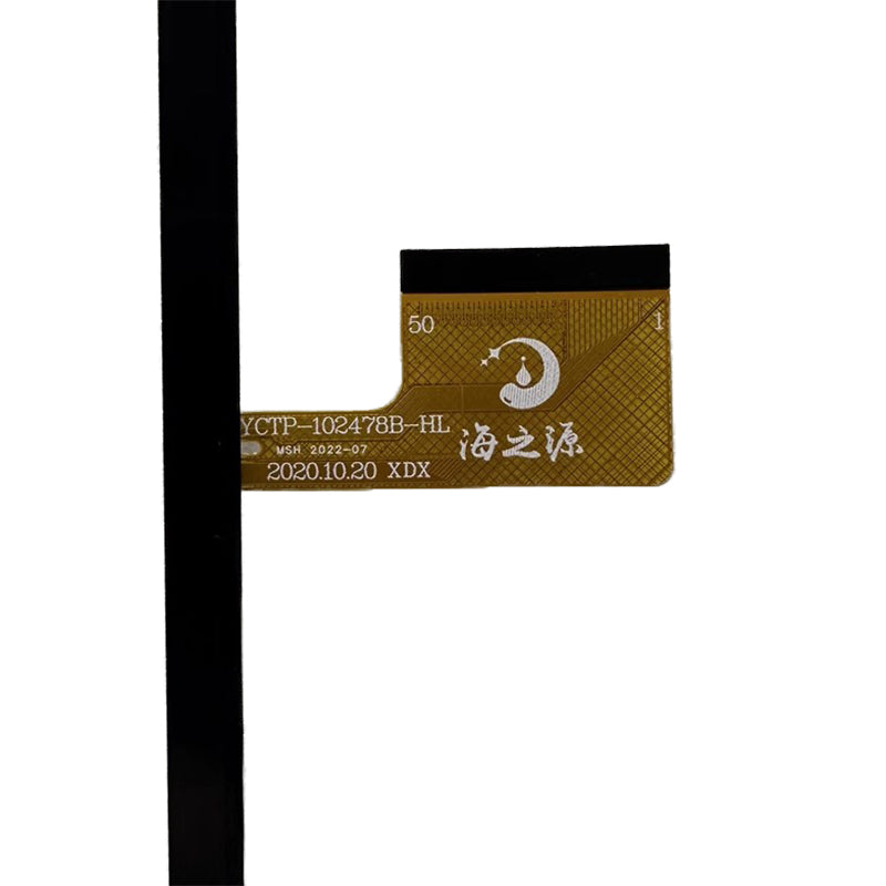 Close-up view of the internal flex cable showing the HZYCTP-102478B-HL code to verify connector pins and hardware version