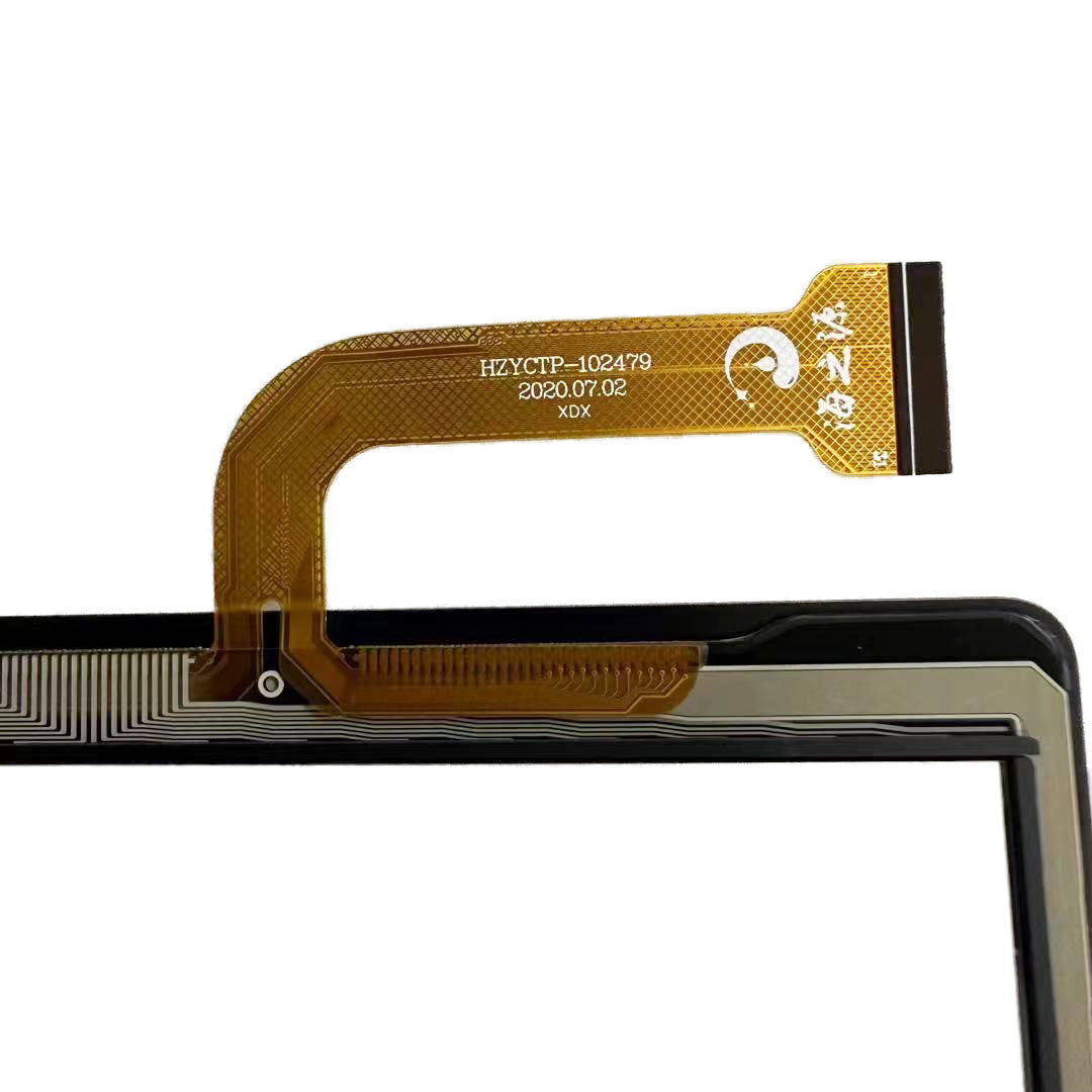Close-up view of the internal flex cable showing the HZYCTP-102479 code to verify connector pins and hardware version