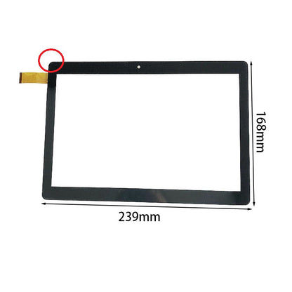 Front view of 10.1" touch screen digitizer for Innjoo Superb 3G