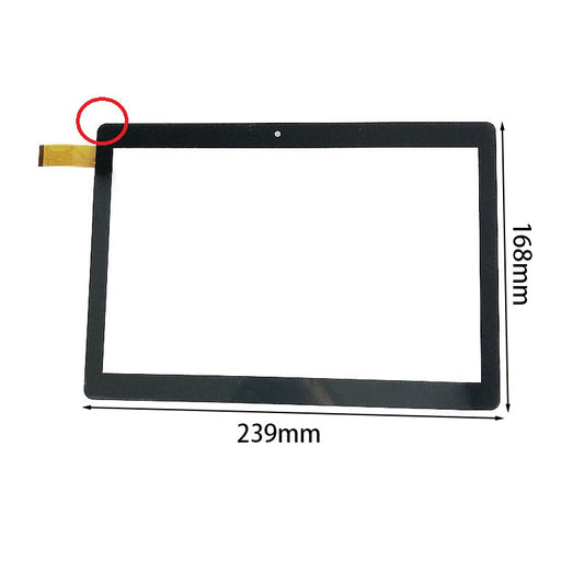 Front view of 10.1" touch screen digitizer for Innjoo Superb 3G