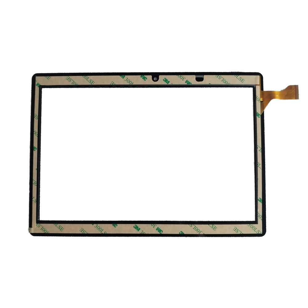 Rear side of the 10.1 inch touch screen digitizer for Logicom Logikids 11/11p showing cable orientation