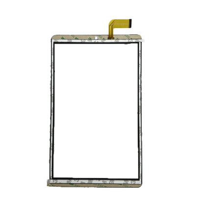 Back view of 10.1" MJK-GG101-2233-FPC touch glass with adhesive tape