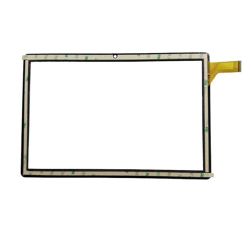 Back view of 10.1" MJK-PG101-2385-V1 FPC touch glass with adhesive tape