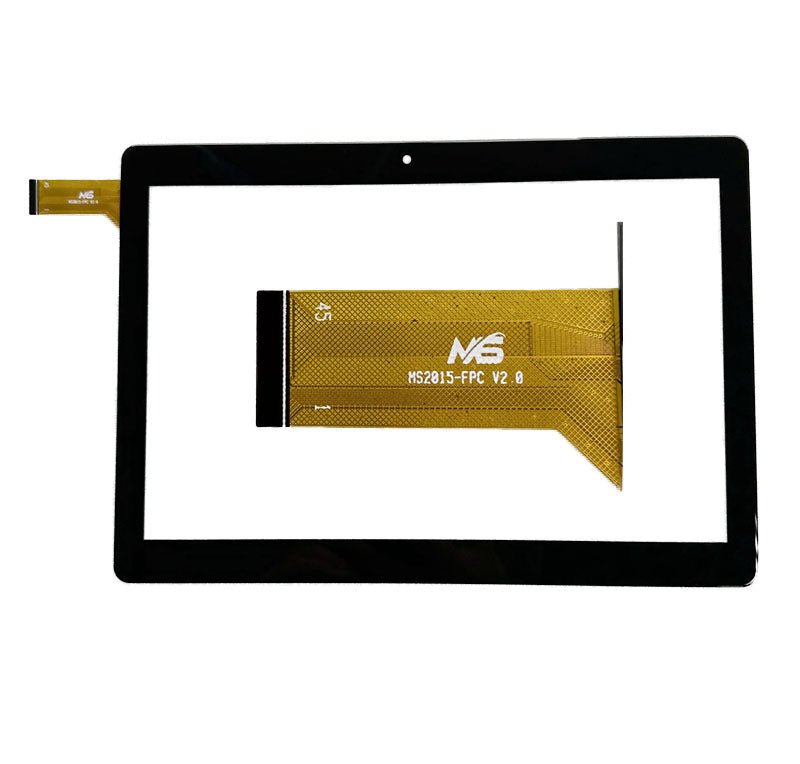 Front view of 10.1 inch replacement touch screen digitizer glass for MS2015-FPC V2.0 tablet