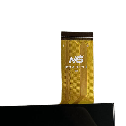 Close-up view of the internal flex cable showing MS2130-FPC V1.0 printed text to verify pin configuration and version