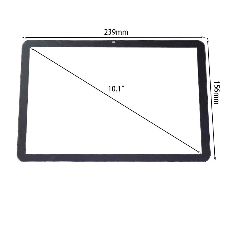 Front view of 10.1 inch replacement touch screen digitizer glass for Pritom K10 tablet