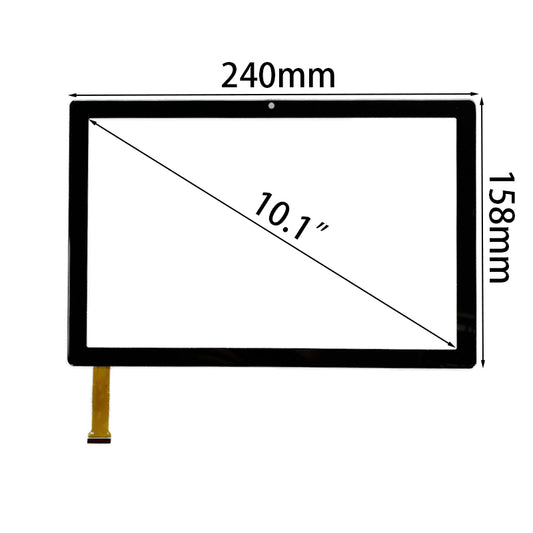 Front view of 10.1 inch replacement touch screen digitizer glass for Smart Life Within Reach MB1001 tablet