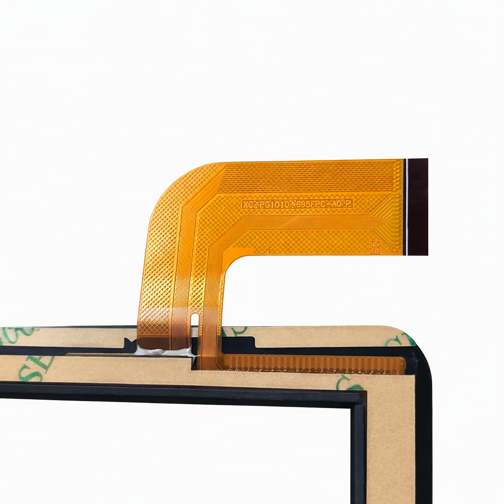 Touch flex ribbon cable code close up XC-PG1010-695FPC-A0.