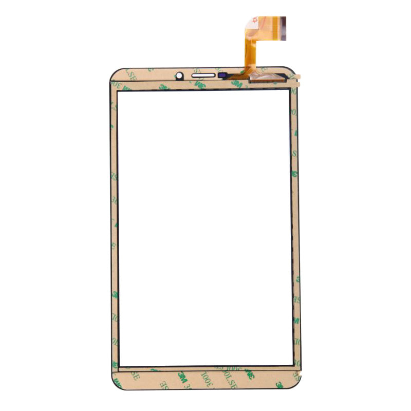 Back view of 8" touch glass for Vonino Xavy L8 with adhesive tape