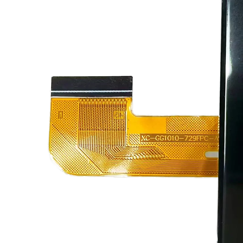 Close-up of the flex cable for XC-GG1010-729FPC-A2 to verify the part number, pins, and hardware version