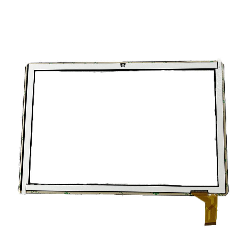 Back view of 10.1" XC-PG1010-512-FPC-A0 touch glass with adhesive tape