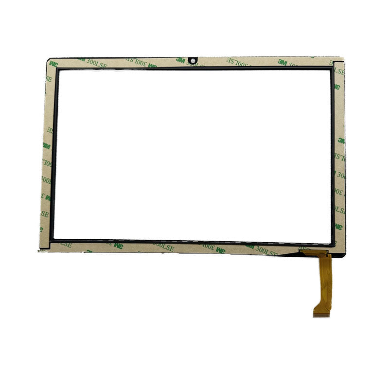 Back view of 10.1" XC-PG1010-687FPC-A2 touch glass with adhesive tape