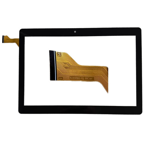 Front view of 10.1 inch replacement touch screen digitizer glass for XLD10301-V2 tablet