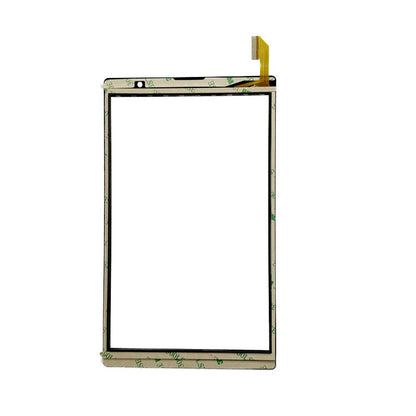 Back view of 8" XLD8638-V3 FPC touch glass with adhesive tape