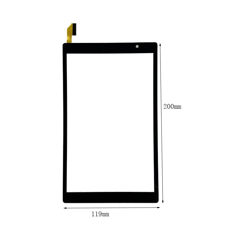 Front view of 8" touch screen digitizer for XLD8638-V3 FPC