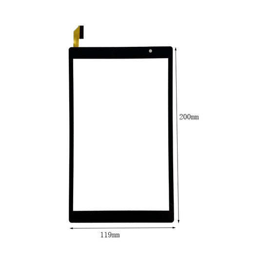 Front view of 8" touch screen digitizer for XLD8638-V3 FPC