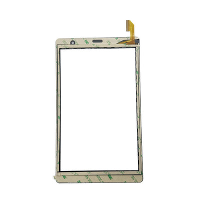 Back view of 8" YZS-0845F-FPC touch glass with adhesive tape