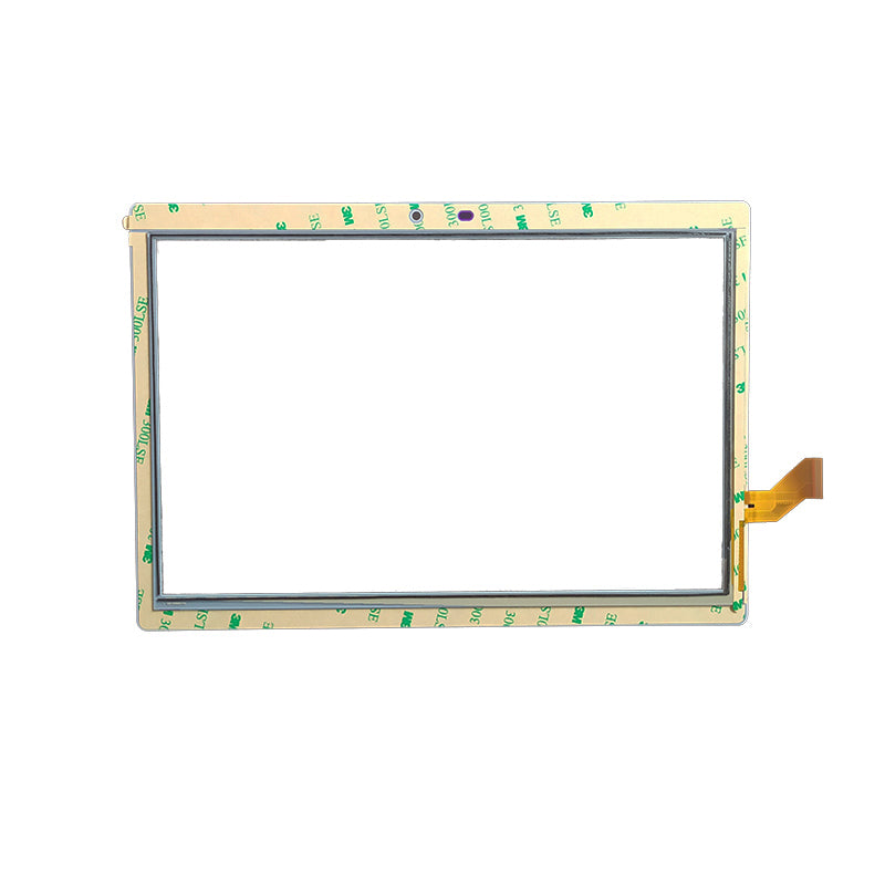 Back view of 10.1" touch glass for YZS-1080-FPC-V0 with adhesive tape