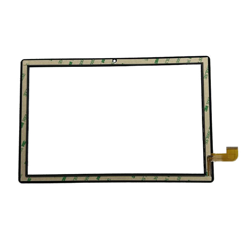 Back view of 10.1" ZK-1620 touch glass with adhesive tape