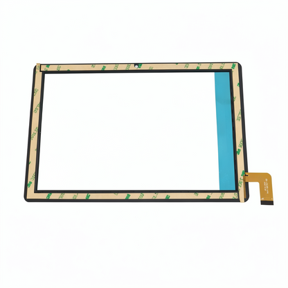 Back view of zt-10232-fpc touch screen glass showing adhesive tape