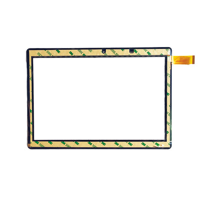 Rear side of the touch screen digitizer for Pritom TronPad M10 showing cable orientation and layout