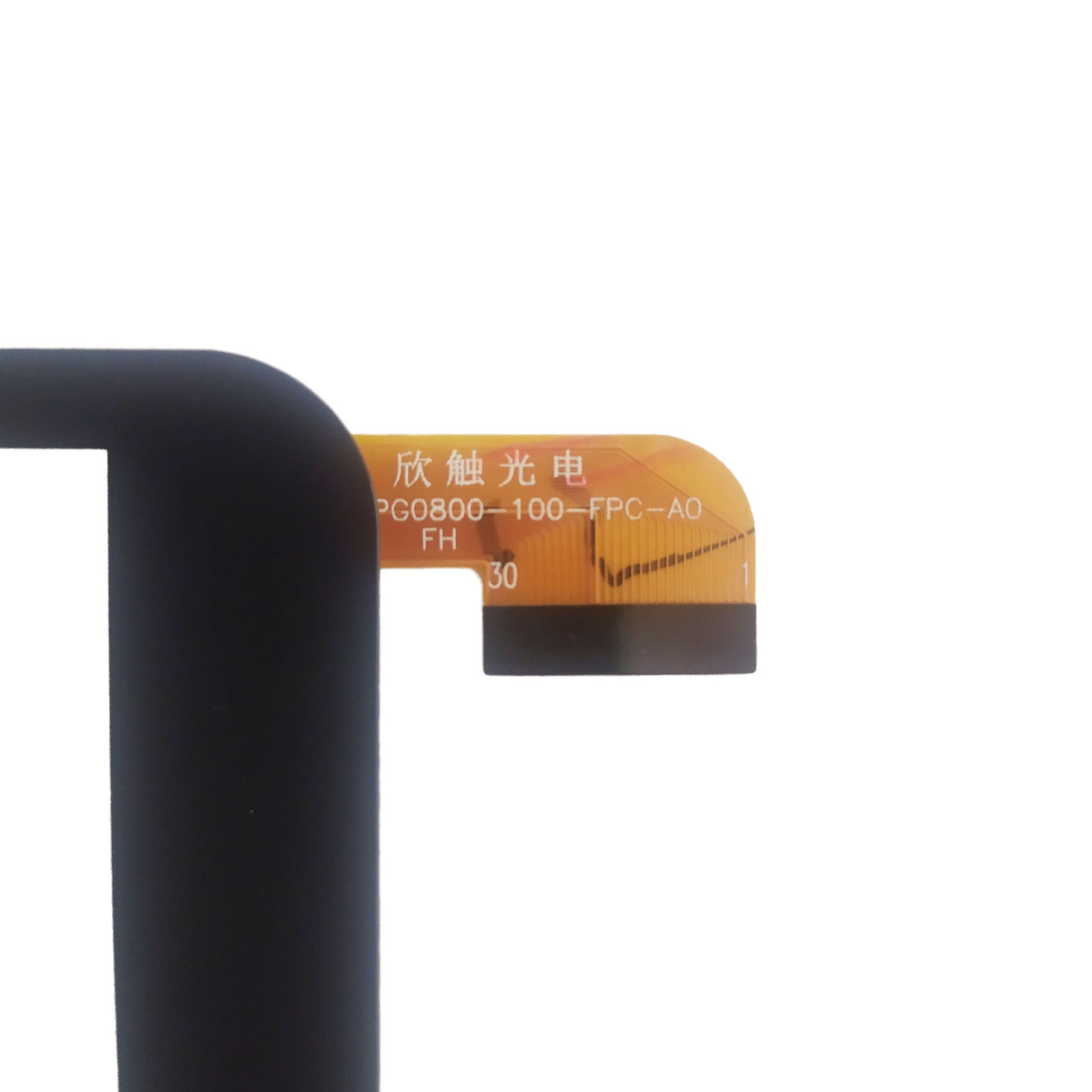 XC-PG0800-100-FPC-A0 touch screen cable and ribbon connector detail
